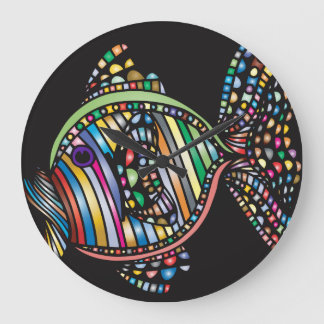 Colourful Fish Wall Clock