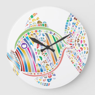 Colourful Fish Wall Clock