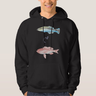 Colourful Fish With A Little One Jumping In The Mi Hoodie