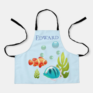 Colourful Fish with Bubbles & Seaweed Apron