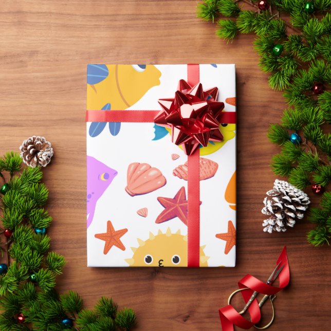 Colourful Fish  Wrapping Paper (Holiday Gift)