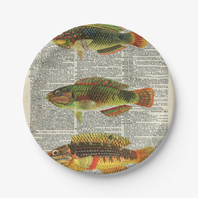 Colourful Fishes Paper Plate (Front)
