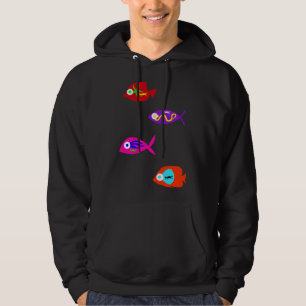 Colourful Fishes Sea Creatures Hoodie