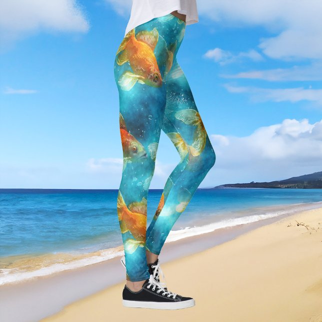 Colourful Fishes Underwater Fantasy Beach Leggings (Creator Uploaded)