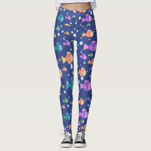 Colourful fishes underwater leggings