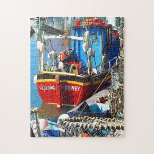 Colourful Fishing Boat at the Quayside Jigsaw Puzzle