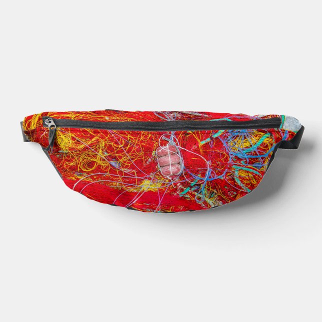 Colourful fishing nets bum bags (Lay Down)