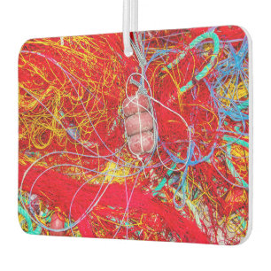Colourful fishing nets car air freshener