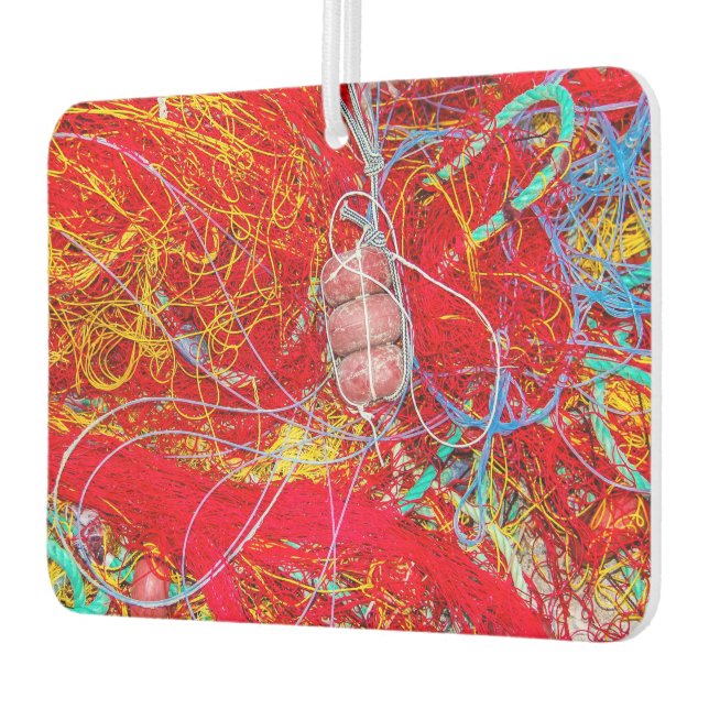 Colourful fishing nets car air freshener (Left)