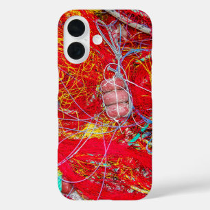 Colourful fishing nets iPhone 16 case