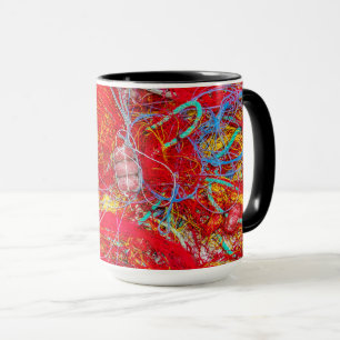 Colourful fishing nets mug