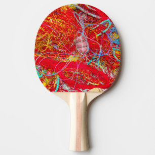 Colourful fishing nets ping pong paddle