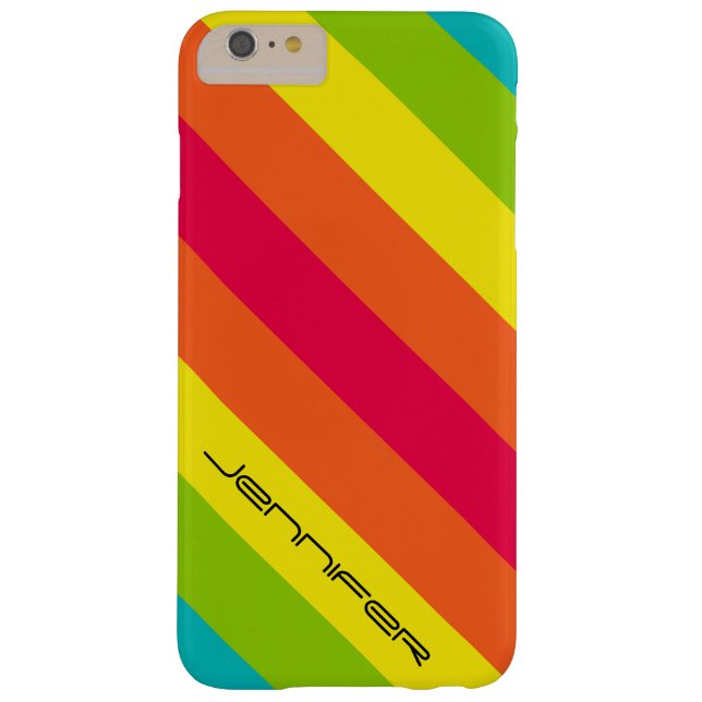 Colourful Five Colour Stripe Personalised with Nam Case-Mate iPhone Case (Back)