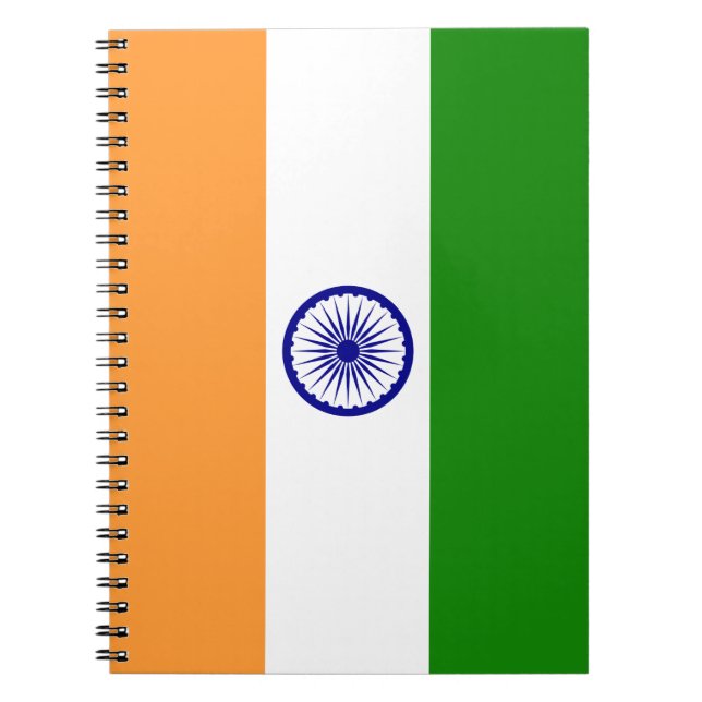 Colourful Flag of India Notebook (Front)