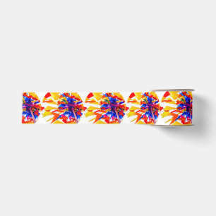 Colourful flags grosgrain ribbon