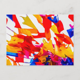 Colourful flags postcard