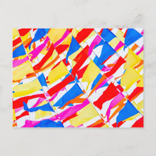 Colourful flags postcard
