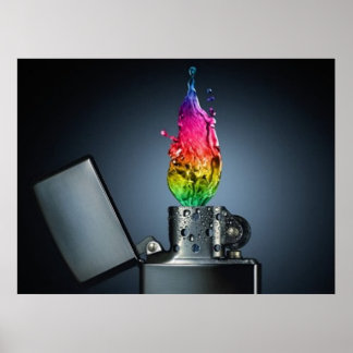Colourful Flame Poster