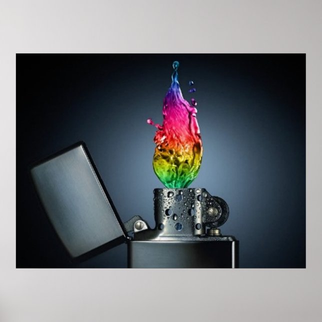 Colourful Flame Poster (Front)