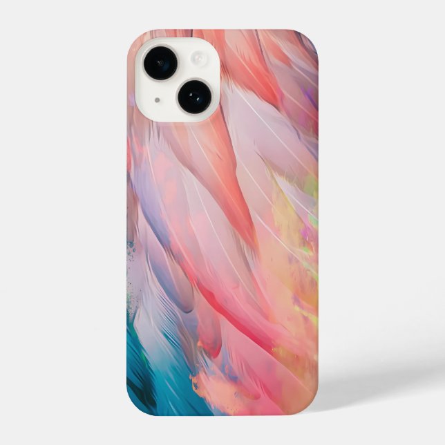 Colourful Flamingo Feathers iPhone Case (Back)