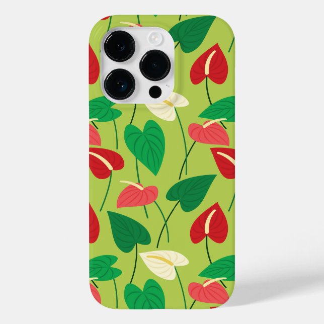 Colourful flamingo flowers pattern Case-Mate iPhone case (Back)