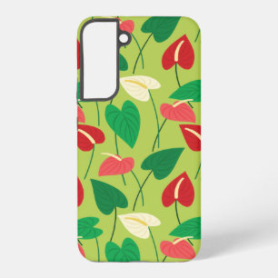 Colourful flamingo flowers pattern samsung galaxy case