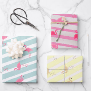 Colourful Flamingo Wrapping Paper