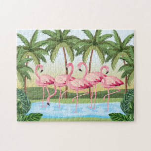 Colourful Flamingos Jigsaw Puzzle