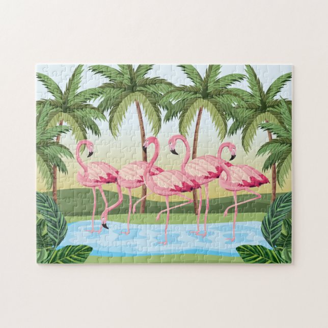 Colourful Flamingos Jigsaw Puzzle (Horizontal)