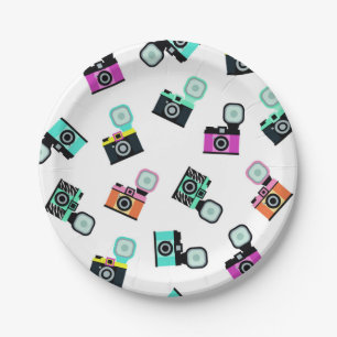 Colourful Flash Camera Paper Plates