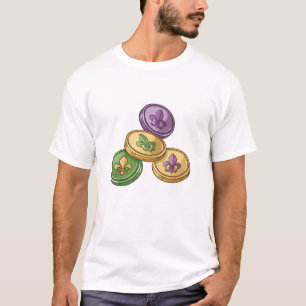Colourful Fleur-de-Lis Coins T-Shirt
