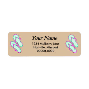 Colourful Flip Flops 1 Return Address Labels