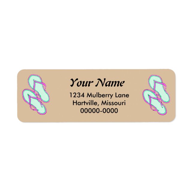 Colourful Flip Flops 1 Return Address Labels (Front)