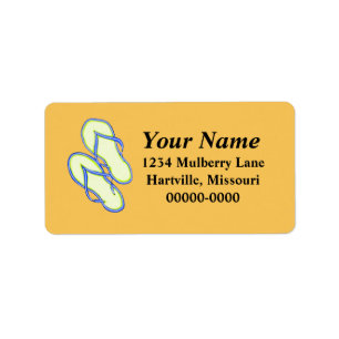 Colourful Flip Flops 2 Address Labels