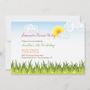 Colourful Flip Flops Fun In The Sun Birthday Party Invitation