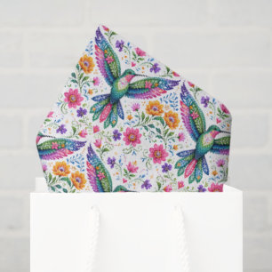 Colourful Flok Art Hummingbird Tissue Paper