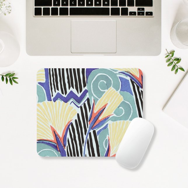 Colourful Floral Abstract Art by E.A. Séguy Mouse Mat (Creator Uploaded)