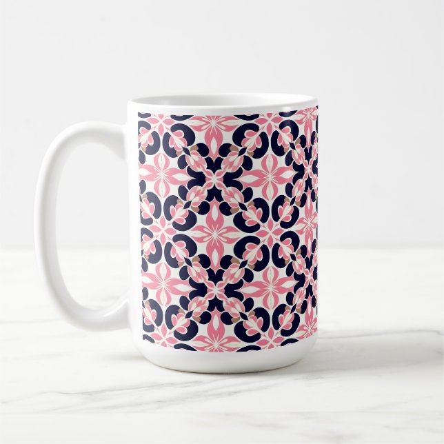 Colourful Floral Abstract Pattern Coffee Mug (Left)