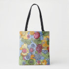 Colourful Floral Abstract Tote
