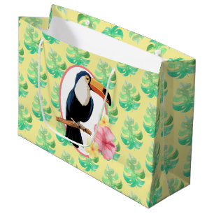 Colourful Floral And Tropical Bird Gift Bag