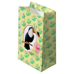 Colourful Floral And Tropical Bird Gift Bag