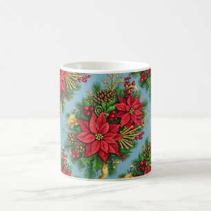 Colourful Floral Arrangement for Christmas Coffee Mug
