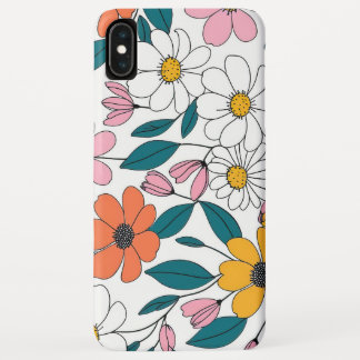 colourful floral art  iPhone XS max case