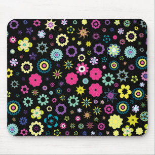 Colourful Floral Background Mouse Mat