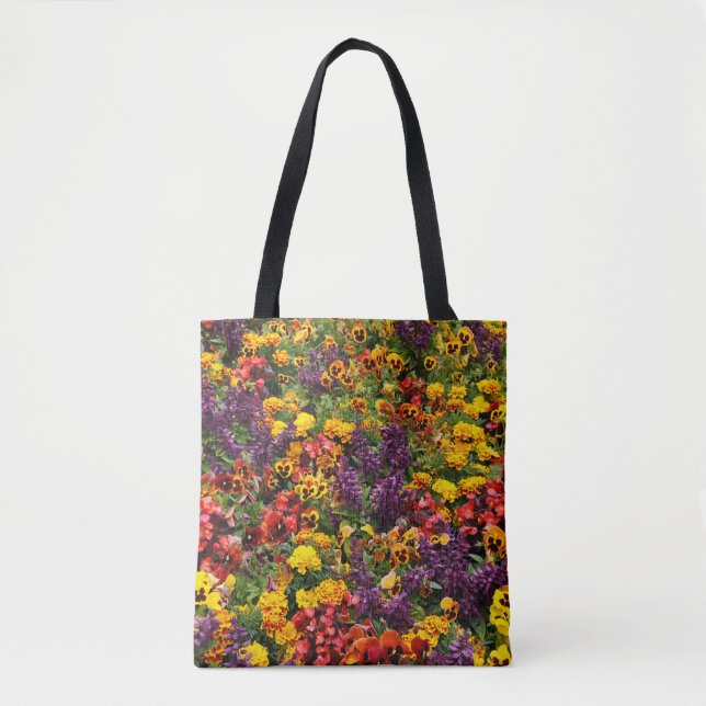 Colourful floral background tote bag (Front)
