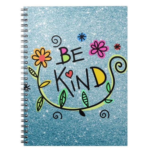 Colourful Floral  | Be Kind Notebook (Front)