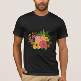 Colourful Floral Bouquet Botanical Flower T-Shirt