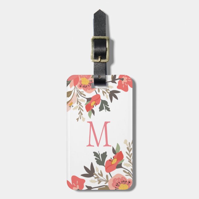 Colourful Floral Bouquet Design Luggage Tag (Front Vertical)