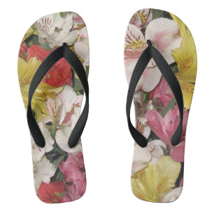 Colourful Floral Bouquet Flip Flops