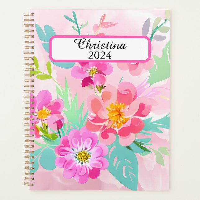 Colourful Floral Bouquet Planner (Front)
